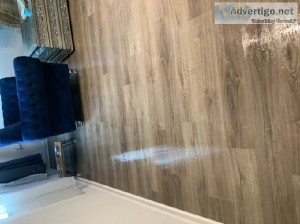 New laminate floor installation and wood