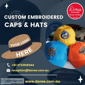 Embed your brand logo in caps & hats