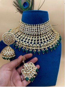 Pachi Kundan Bridal Choker Set