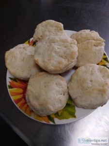 Homemade buttermilk biscuits and chocolate chip cookies