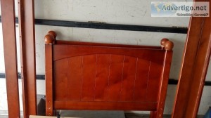 Twin bed frame with headboard and footboard