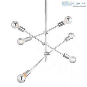 Zuo Brixton Ceiling Lamp Chrome  Lamps  Grayson Home