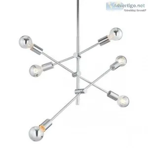 Zuo Brixton Ceiling Lamp Chrome  Lamps  Grayson Home