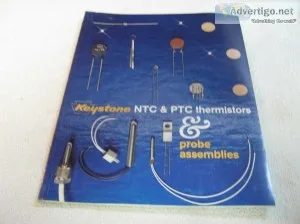 Keystone NTC and PTC Thermistors and Probe Assemblies &copy 1984