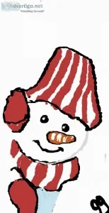 Winter Skiing Snowman GG - Painting