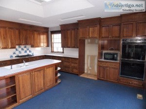 Custom Oak Kitchen With Large Island