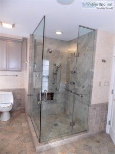 Large Modern Shower Door And Shower Valves