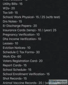 Check Stubs Banks Statements and Any Doc u need