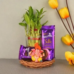 Green Plant With Ganesh Lord