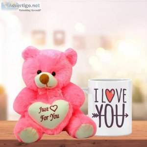 Love You Mug with Teddy Bear