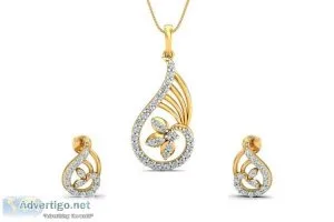 Charvi Designer Diamond Pendant Set