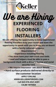 EXPERIENCE FLOORING INSTALLERS WANTED
