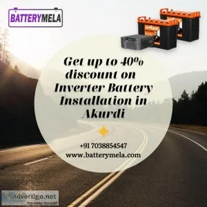 Get  up to 40% discount on  Inverter Battery Installation in Aku