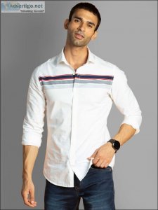 Order latest white shirts for men online at beyoung