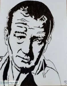 Actor John Wayne Black and White 4 GG - 8.5&quot x 11&quot Art I
