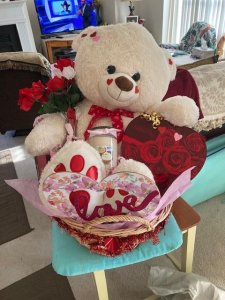 Extra large sweetheart bear with lots of goodies