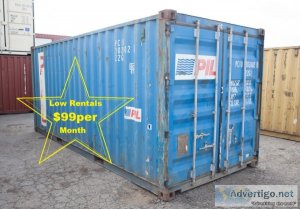 Used steel storage containers 
