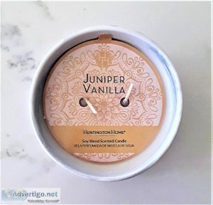 2 Huntington Home 2-Wick Candles in Juniper Vanilla and Fresh Ci