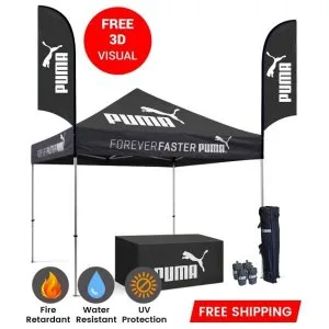 Custom 10x10 Tent The Quickest Set-Up Message Around  Atlanta  U