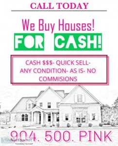WE BUY HOUSES FOR CASH