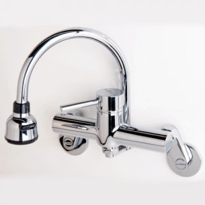 QUOSS COBRA KITCHEN  LAUNDRY MIXER WITH HARD SPOUT CHROME (WITH 