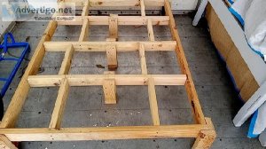 Full size wood bed frame