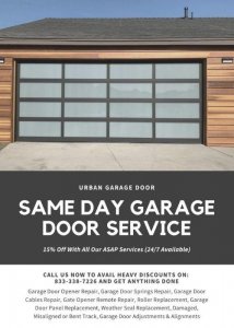 Garage Door Repair Service With 10% Off Call Now 833-3387226