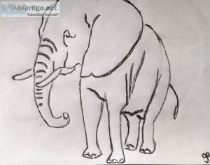 Elephant GG - 8" x 11" Pencil