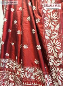 Kantha Stitch Saree