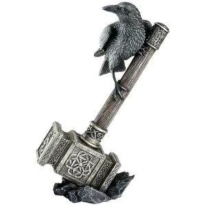 Raven Guardian of Thor&rsquos Thunder Hammer Statue