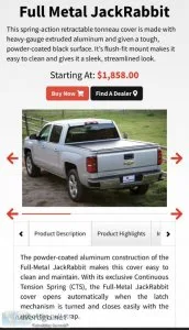 Retractable tonneau cover