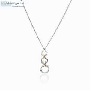 Get Silver and Gold X Long Pendant Necklace at  Atelier All Day