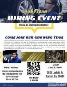 Goodyear Entry Level Automotive Technician - Lawrenceville GA