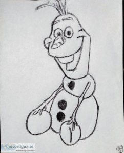 Frozen Character Olaf GG &ndash 8.5&Prime x 11&Prime Colored Pen