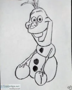 Frozen Character Olaf GG &ndash 8.5&Prime x 11&Prime Colored Pen