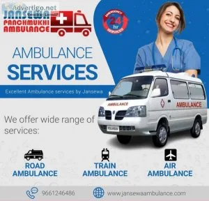 Jansewa Panchmukhi Ambulance Service in Saket Delhi with full IC