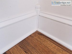 Wood Painted Baseboard Crown Molding And Window Trim