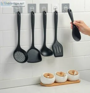 7PCS Silicone Kitchen Utensils Set Non-Stick Cookware which make