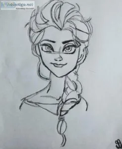 Character Elsa GG &ndash 8.5&Prime x 11&Prime Colored Pencil