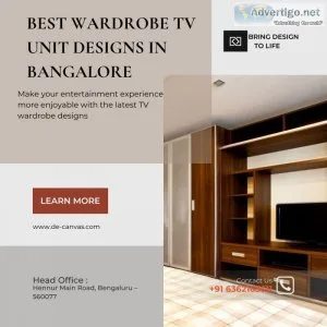 Best Wardrobe TV Unit Designs in Bangalore