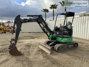 2014 JOHN DEERE 27D MINI HYDRAULIC EXCAVATOR  1383102221