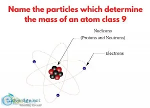 Name the particles which determine the mass of an atom class 9
