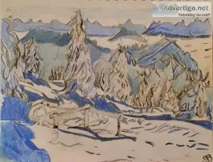 Winter Wonderland Holiday Tree Scene &ndash 9&Prime x 12&Prime C