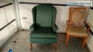2 chairs and 1 ottoman