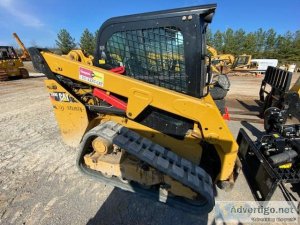 Grading ground leveling bobcat work