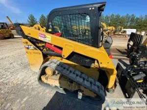Grading ground leveling bobcat work