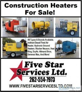 Construction Heaters For Sale Air and Ground Heaters Available