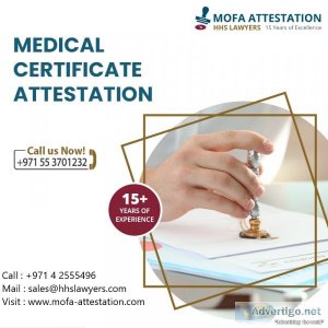 Medical certificate attestation in dubai