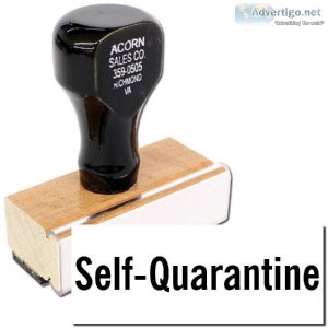 Large Self-Quarantine Rubber Stamp
