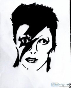 Black and White David Bowie GG &ndash 8.5&Prime x 11&Prime Color